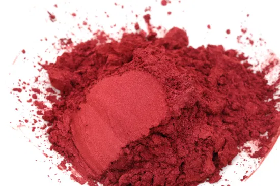 Poudre de pigment de revêtement rouge super brillant pour peinture à l'huile